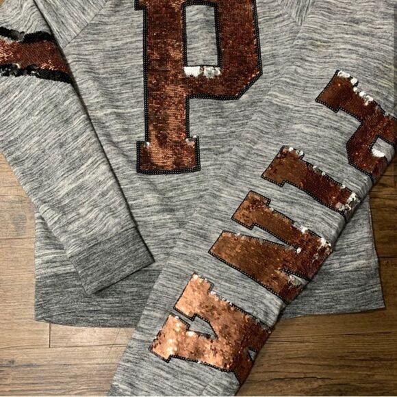 PINK VS BLING FULL ZIP HOODIE AND JOGGER SWEATPANTS SET - Picture 3 of 10